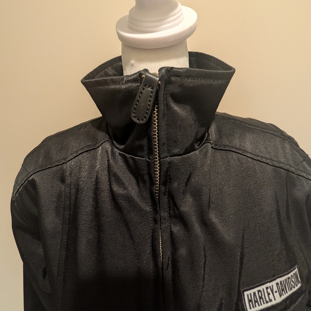 Harley-Davidson Women's Black Nylon Bomber Riding Jacket  RN 103819 - Picture 9 of 16